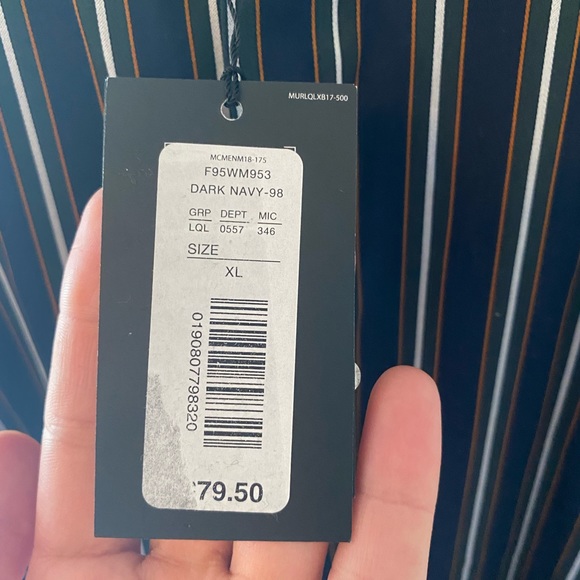 MURANO LIQUID LUXURY MENS button up size XL. BRAND NEW NEVER BEEN WORN WITH TAG - Picture 7 of 9